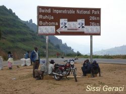 Sign post to Bwindi